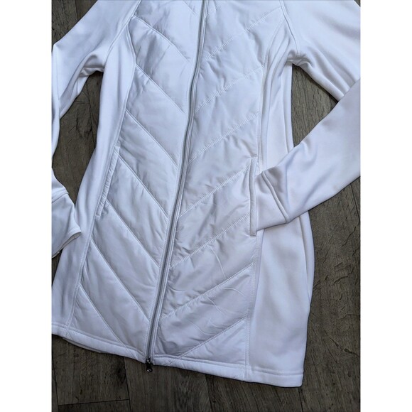 Fila White Zip-Up Jacket Sport with‎ Quilted Panels Sku9 - Picture 4 of 12